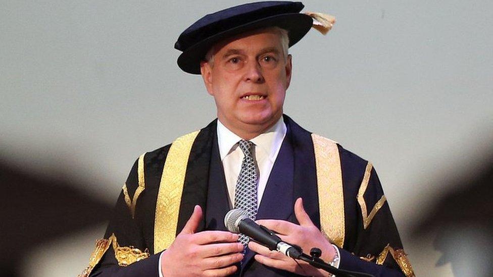 Prince Andrew at the University of Huddersfield