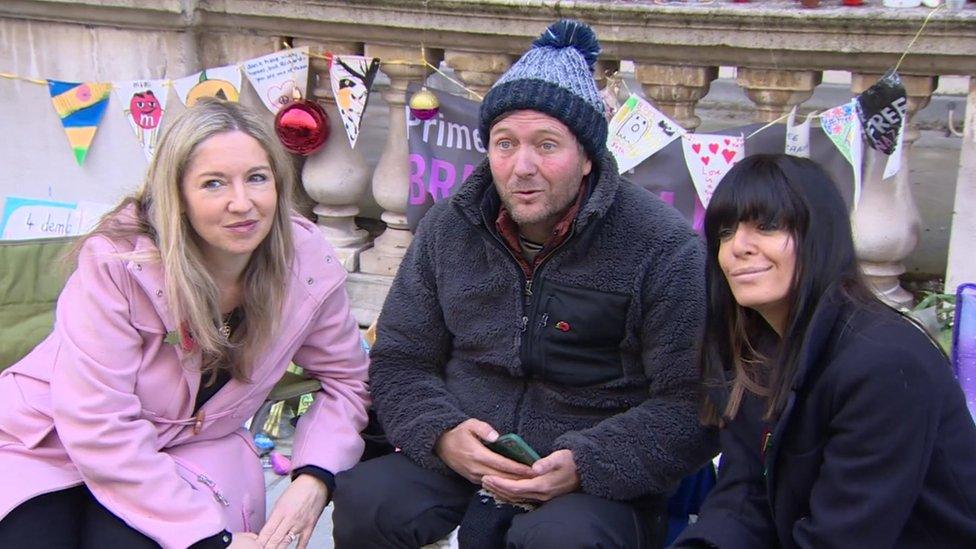 Victoria Coren-Mitchell, Richard Ratcliffe and Claudia Winkleman