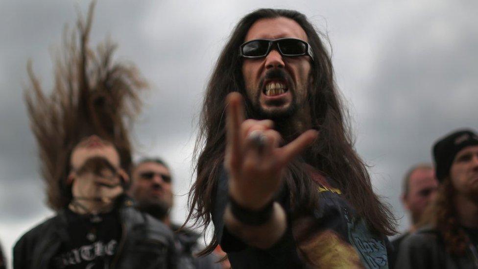 Heavy metal fan at Bloodstock