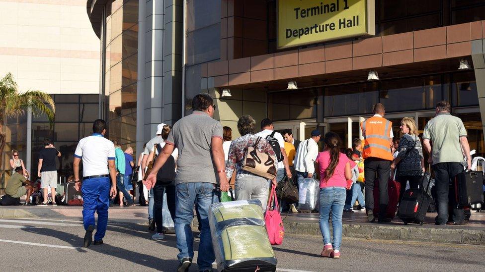 Passengers at Sharm el-Sheikh airport