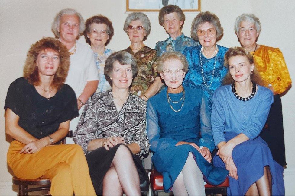 All wives and daughters of the founding members at the Polish Club in 1985