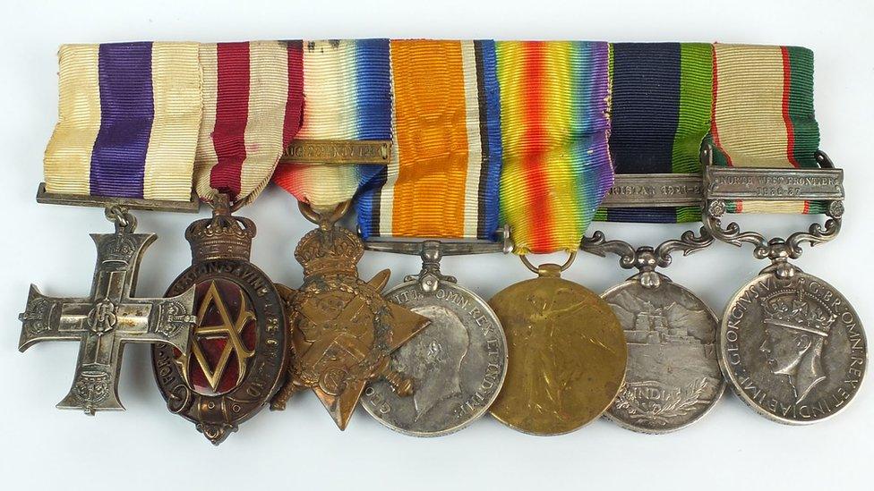 Tenby WW1 hero's medals sell for £10,000 at auction - BBC News