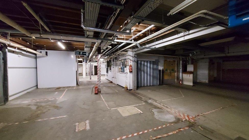 Bare interior of former M&S store in Dorchester