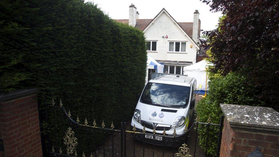 Forensics teams at Helen Bailey's Royston house