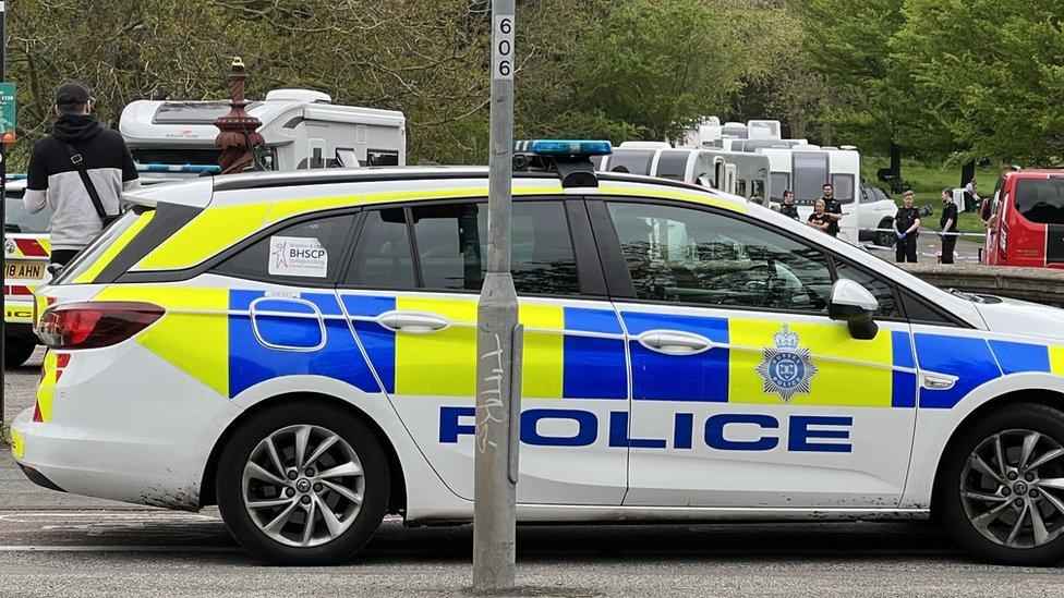 Police respond to an accident in Preston Park, Brighton