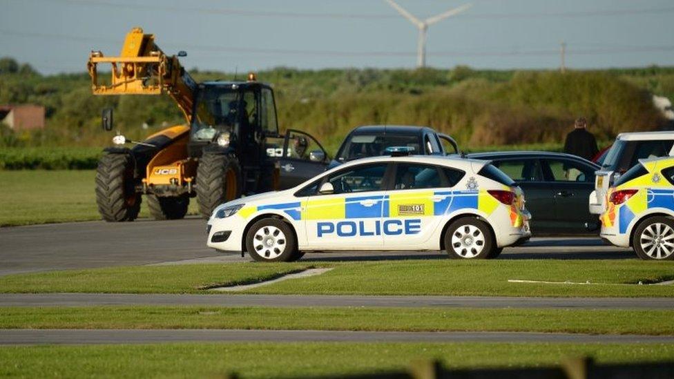 The scene at Breighton Aerodrome