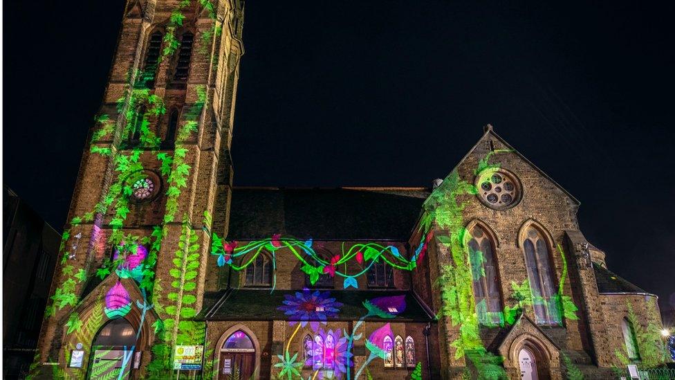 Lightpool at St Johns Church Blackpool