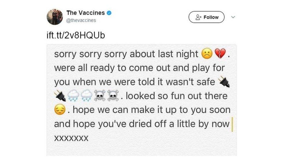 Vaccines tweet