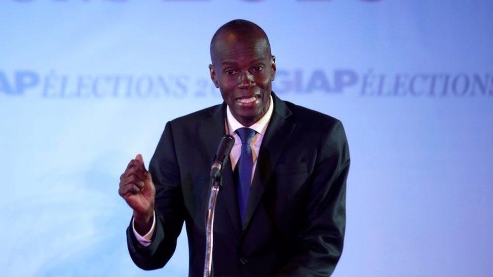 Presidential candidate Jovenel Moise speaks during a debate in Port-au-Prince, Haiti, September 20, 2016.