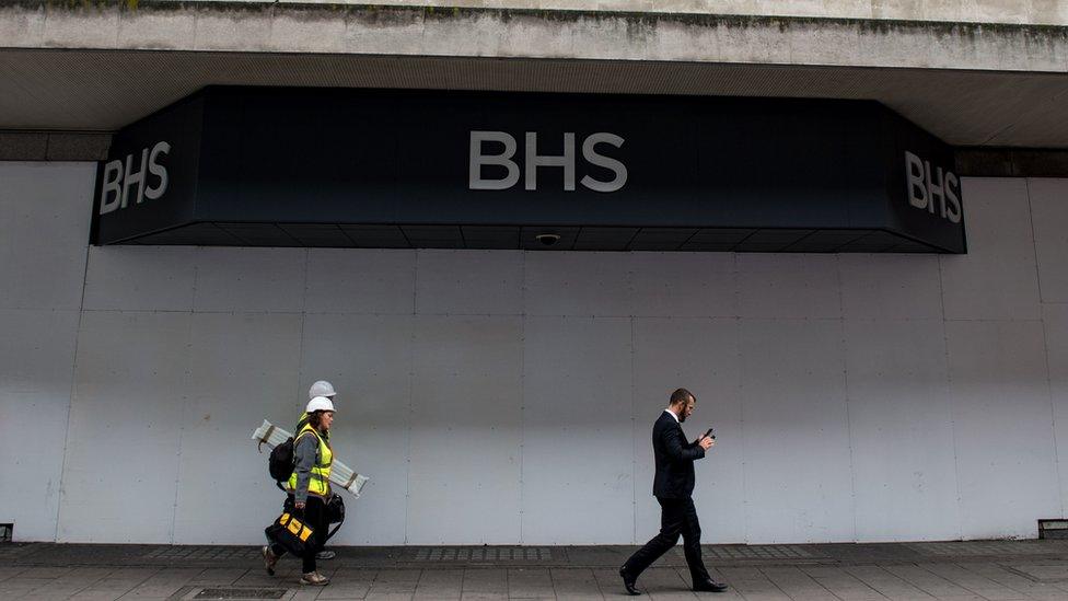 An empty BHS store in London