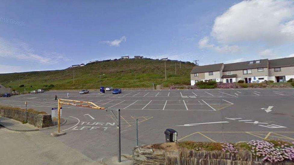 Porthtowan's car park