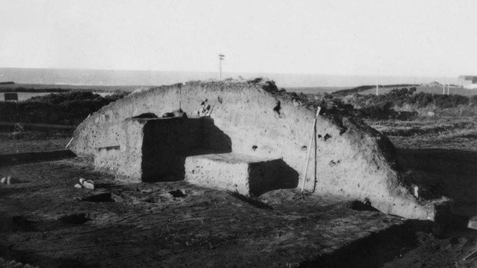 Excavation of Ballateare Viking burial