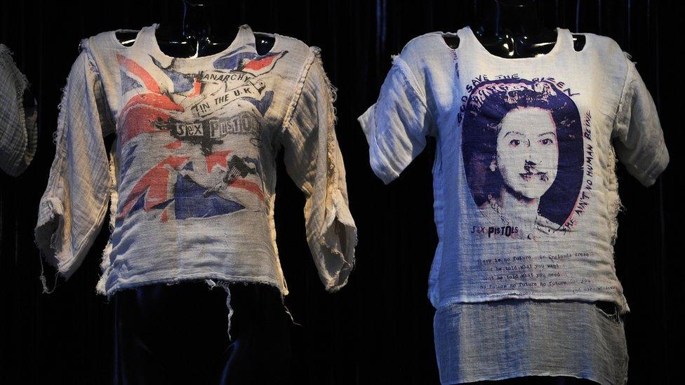 Vivienne Westwood's punk t-shirts on display in New York