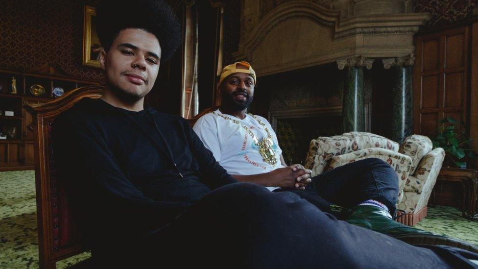 Hip-hop artist Otis Mensah with Sheffield's Lord Mayor Magid Magid