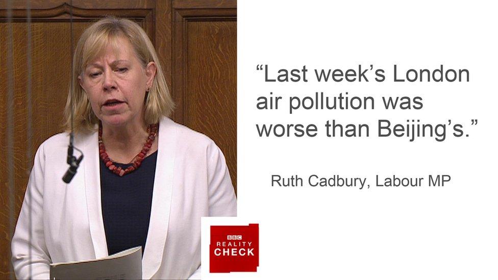 Ruth Cadbury saying: Last week's London air pollution was worse than Beijing's