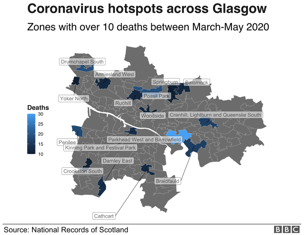 Hotspot map for Glasgow