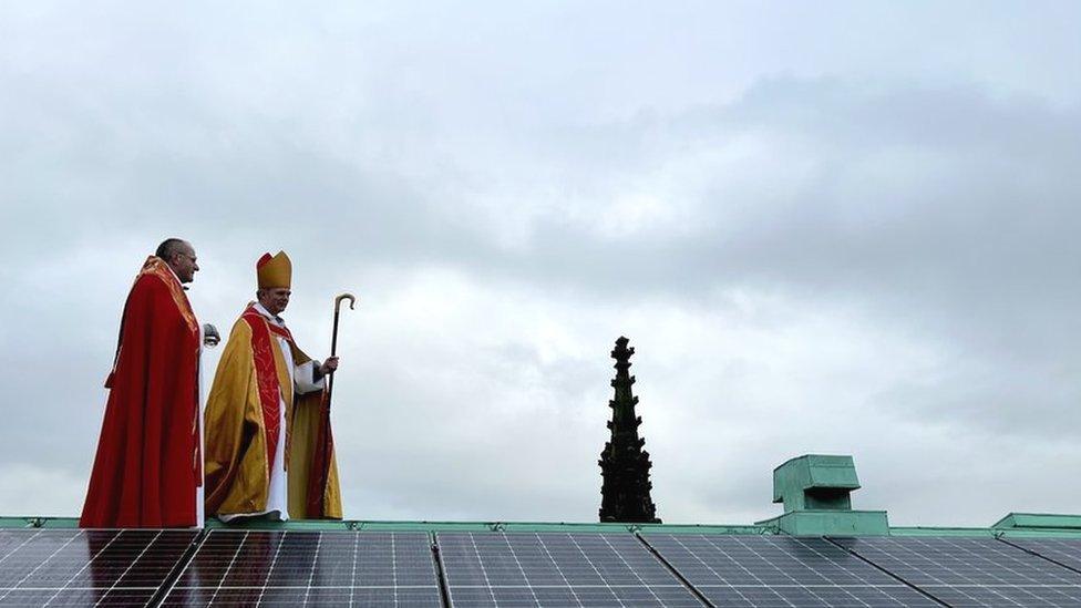 Solar panel blessing