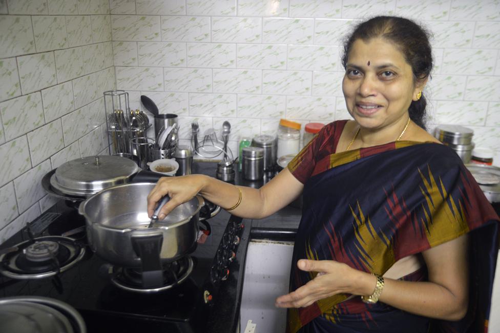 BP Dakshayani in the kitchen