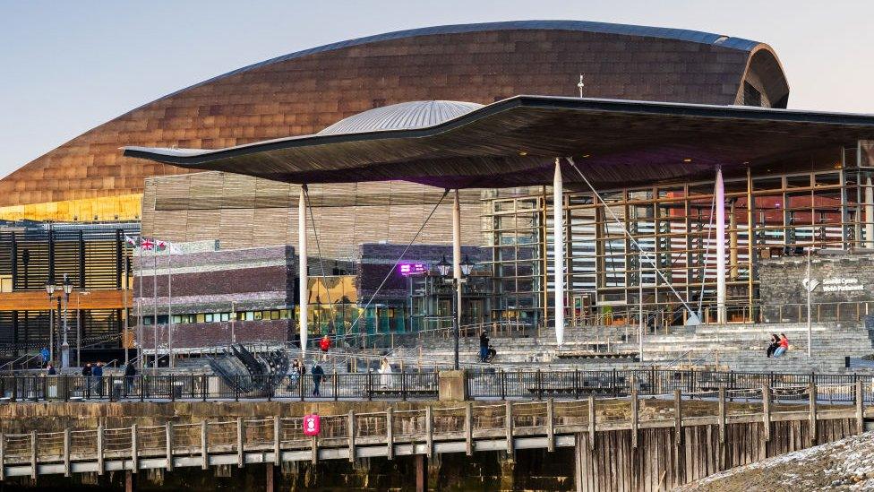 The Senedd in Cardiff Bay