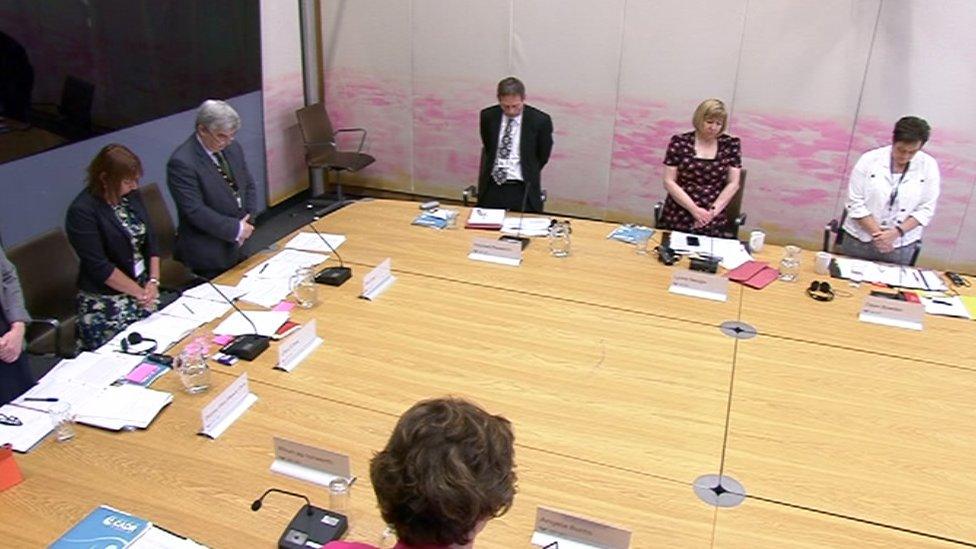 The Welsh Assembly's health committee falls silent to remember the victims of the Manchester attack