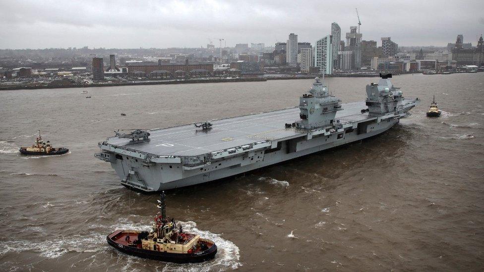 New HMS Prince of Wales in Liverpool