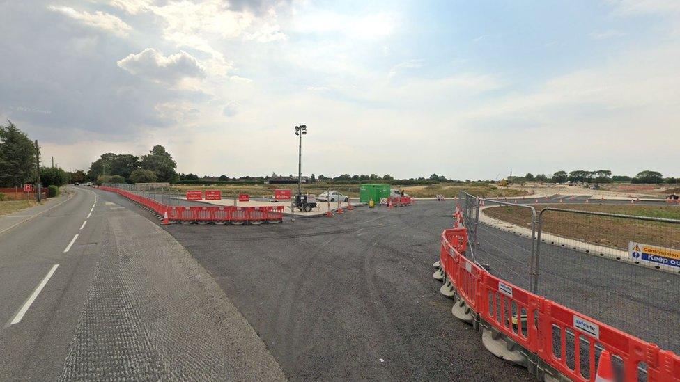 Road works on Spalding Road