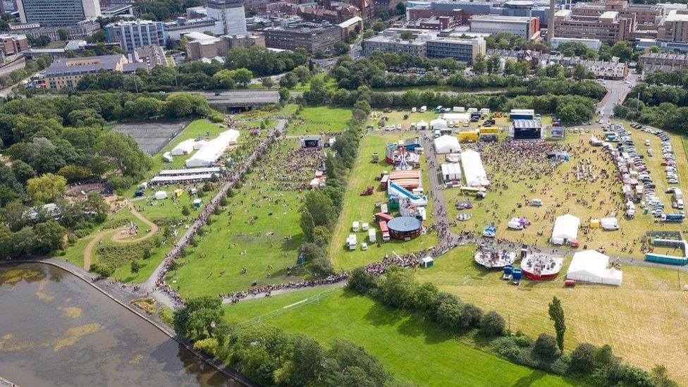 Aerial of the event site