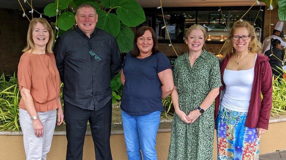 Lynne Jones, Stewart Dow, Lisa Morris, Rhiannon Jones and Miranda Williams