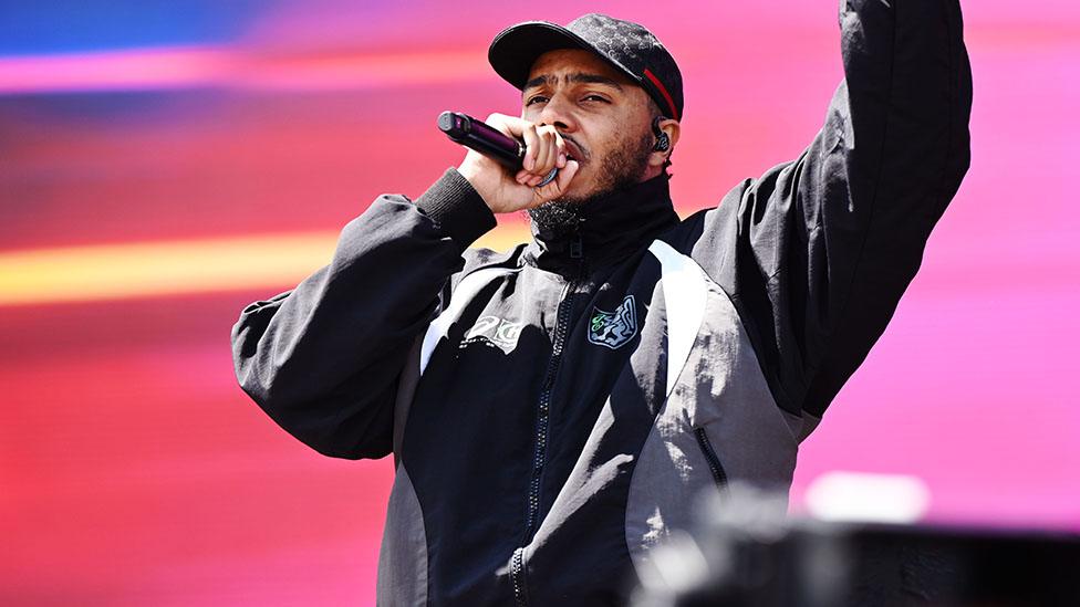 AJ Tracey performs at Big Weekend