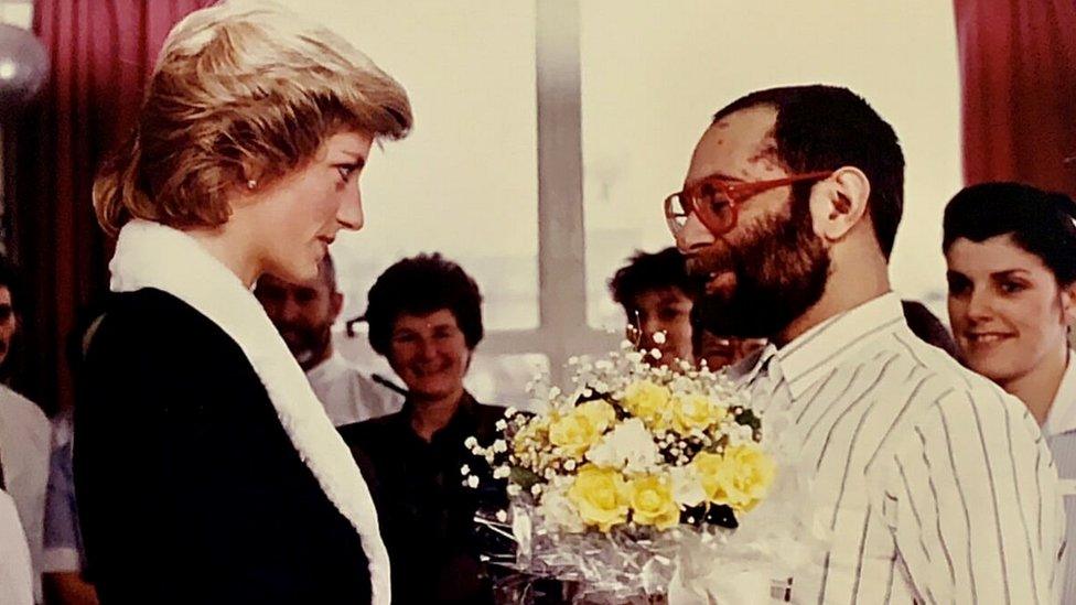 Princess of Wales meeting a patient at Mildmay Hospital in east London