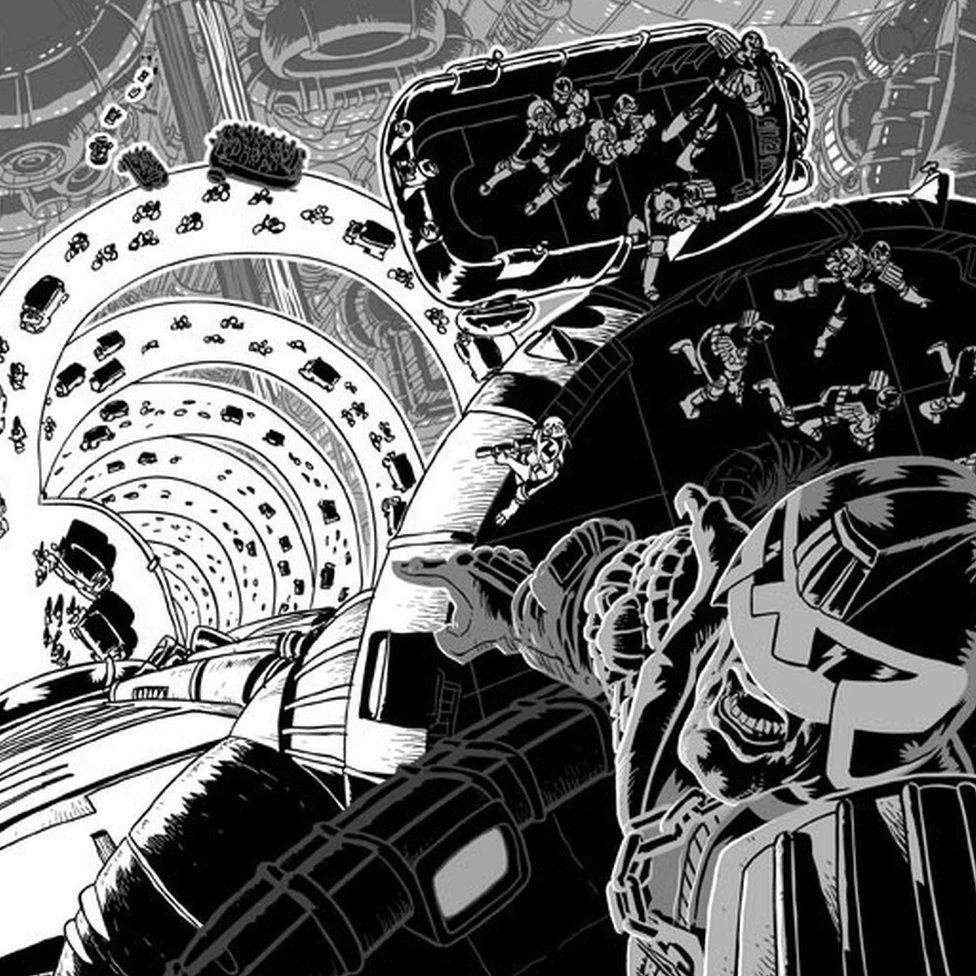 Judge Dredd in Mega-City One by D'Israeli