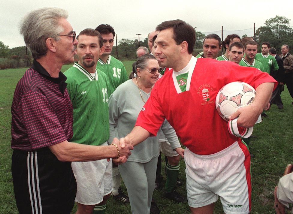 Orban playing football