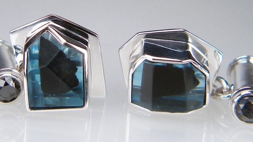 Meteorite cufflinks