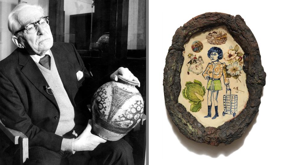 Bernard Leach (left) Grayson Perry's Untitled, 1988 (right)