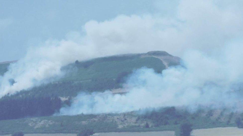 Twmbarlwm mountain fire