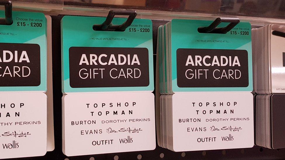 Arcadia gift cards