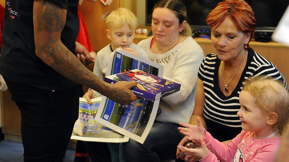 Sarah Lloyd, deputy directorate head of operations and delivery at Noah’s Ark Children’s Hospital for Wales said "I would like to thank all the players of Cardiff City Football Club for spending time with our patients and families and brightening up their day."