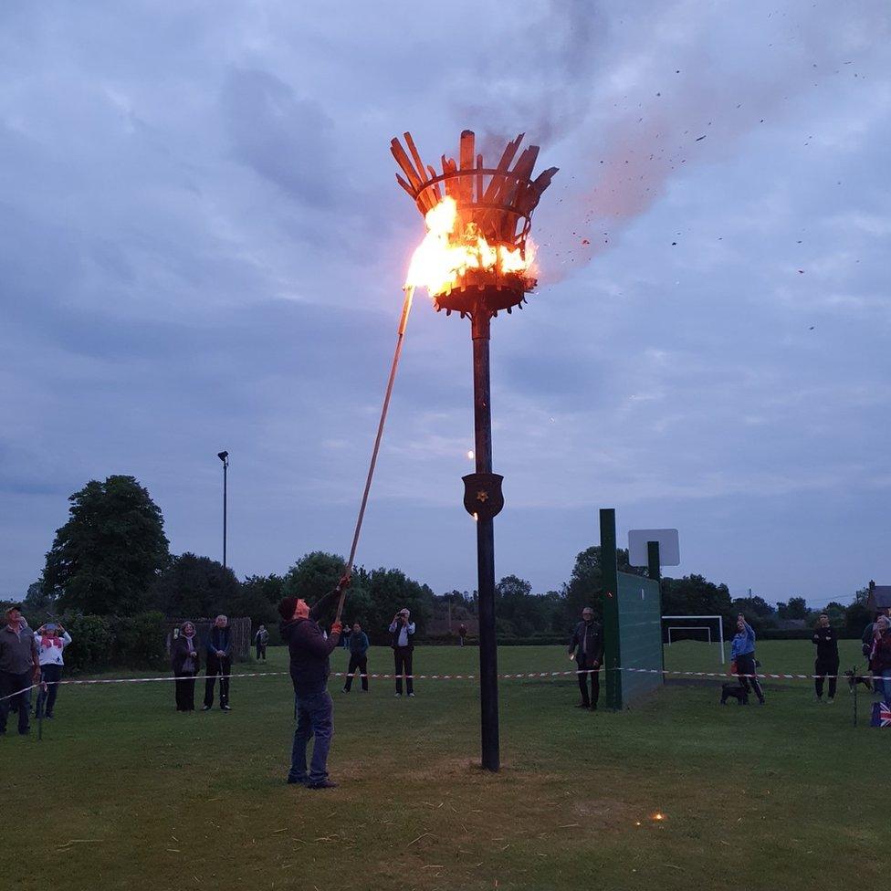 Cheswardine beacon in north-east Shropshire