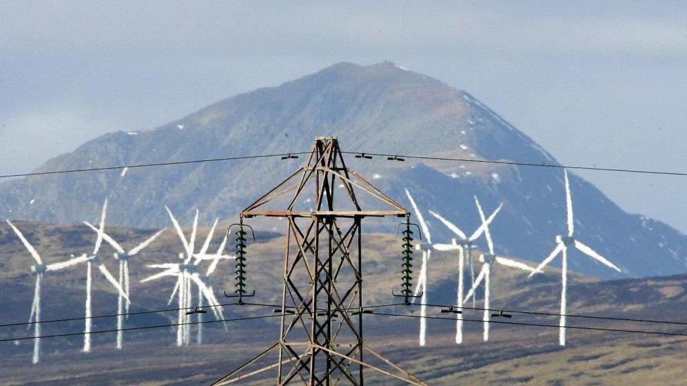 turbines and pylon