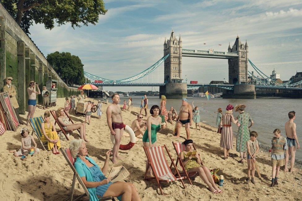 'Bathers at Tower Bridge' by Julia Fullerton-Batten.