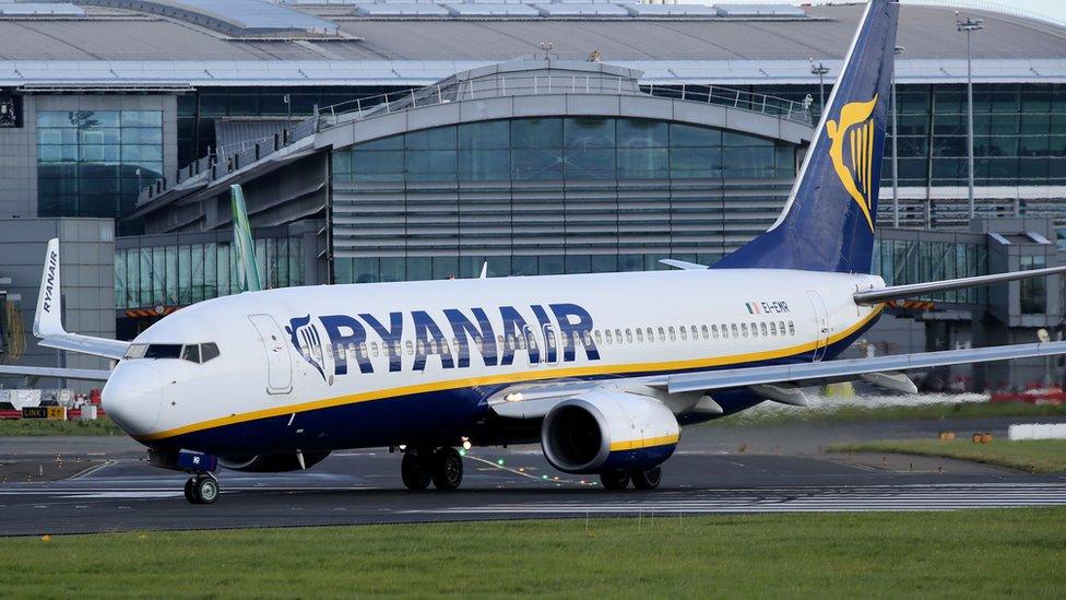 A Ryanair plane