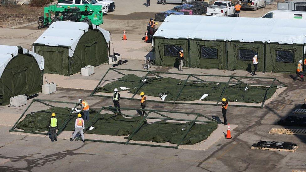 Toronto's Sunnybrook hospital campus is set to add 100 beds to field hospital set up in a parking lot, in fear of a third wave. as Ontario loosened restrictions to slow the spread of the COVID-19 pandemic.