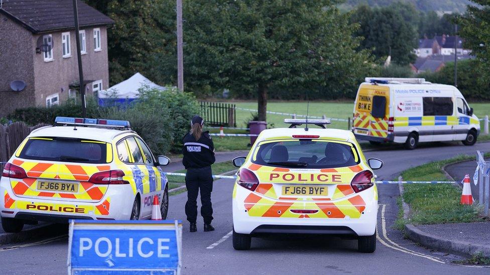 Police on Chandos Crescent, Killamarsh