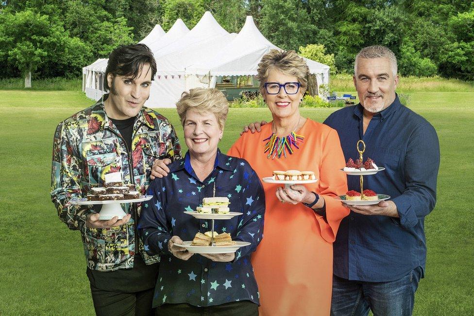 The Great British Bake Off hosts