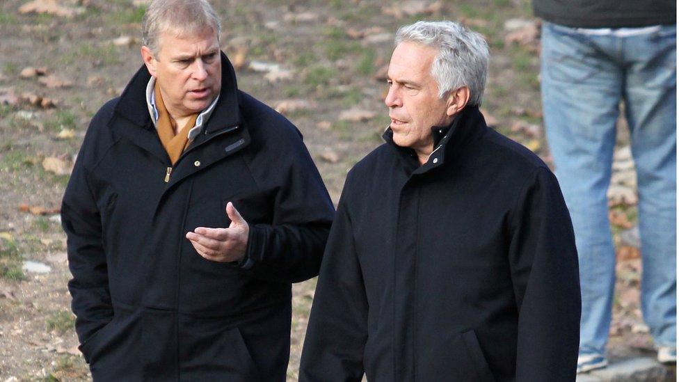 Prince Andrew and Jeffrey Epstein were pictured walking together through New York's Central Park