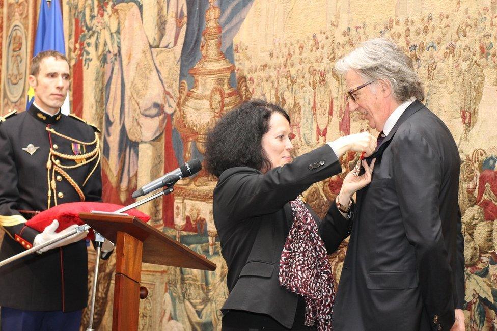 Paul Smith with French Ambassador to the UK, Sylvie Bermann