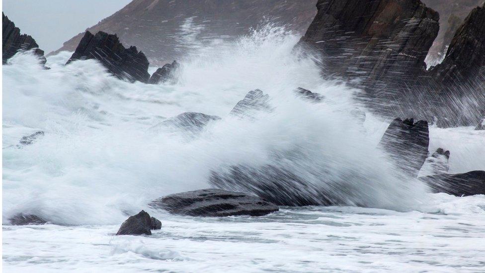 The scene in Marloes, Pembrokeshire