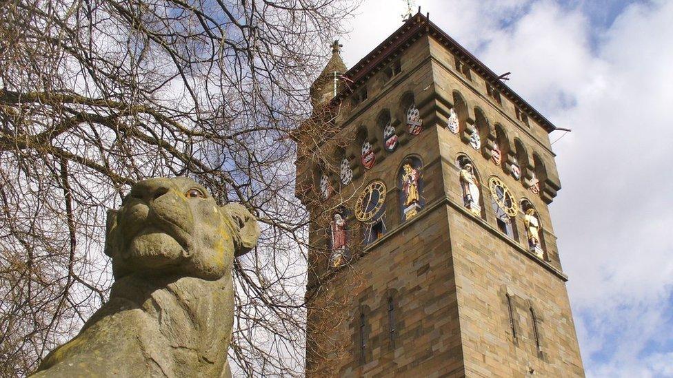 Cardiff Castle and the Animal Bridge, Cardiff