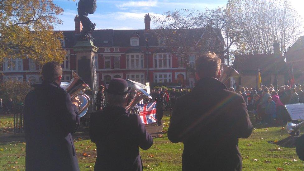 Remembrance service in Grangetown