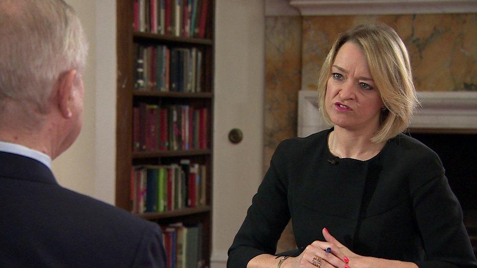 Laura Kuenssberg speaking to Sir John Chilcot